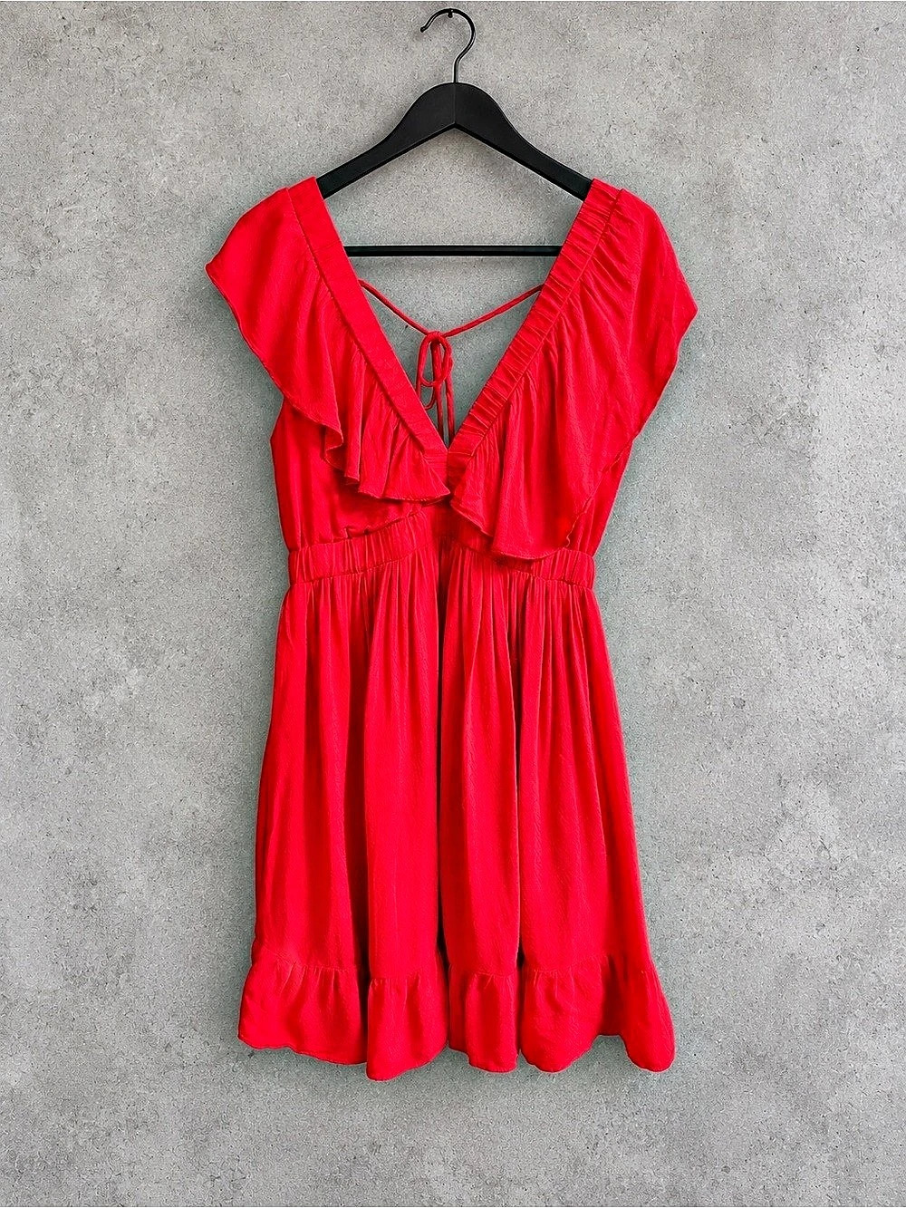 Willow + Root Red Ruffle Dress – Size Medium